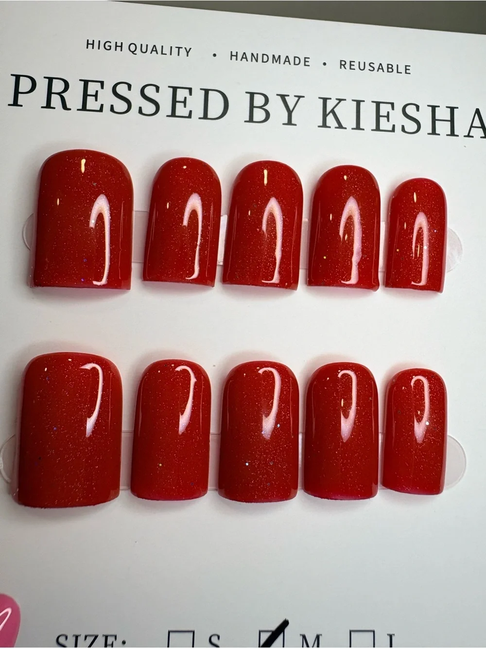 Red Press-On Nails